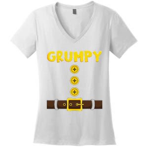 Dwarf Easy Halloween Costume Matching Group Couples Women's V-Neck T-Shirt