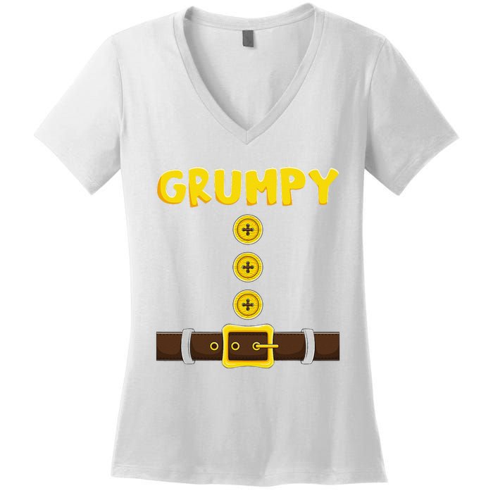 Dwarf Easy Halloween Costume Matching Group Couples Women's V-Neck T-Shirt