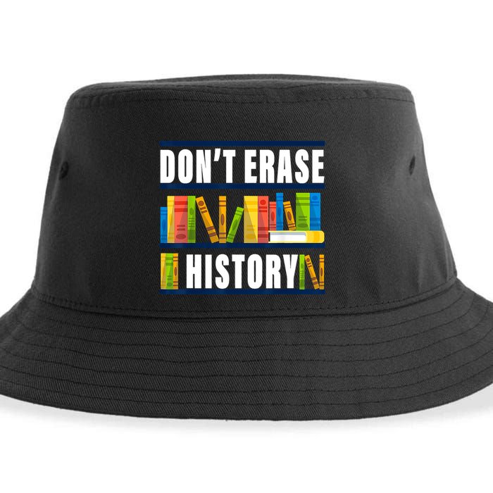 Dont Erase History Funny Book Worm Book Lover Quote Sustainable Bucket Hat