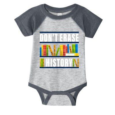 Dont Erase History Funny Book Worm Book Lover Quote Infant Baby Jersey Bodysuit