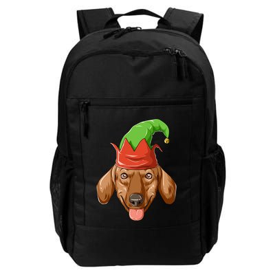 Dachshund Elf Hat Christmas Dachshund Gift Backpack