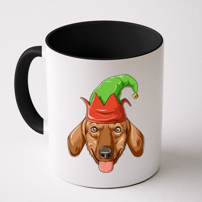 Dachshund Elf Hat Christmas Dachshund Gift Mug