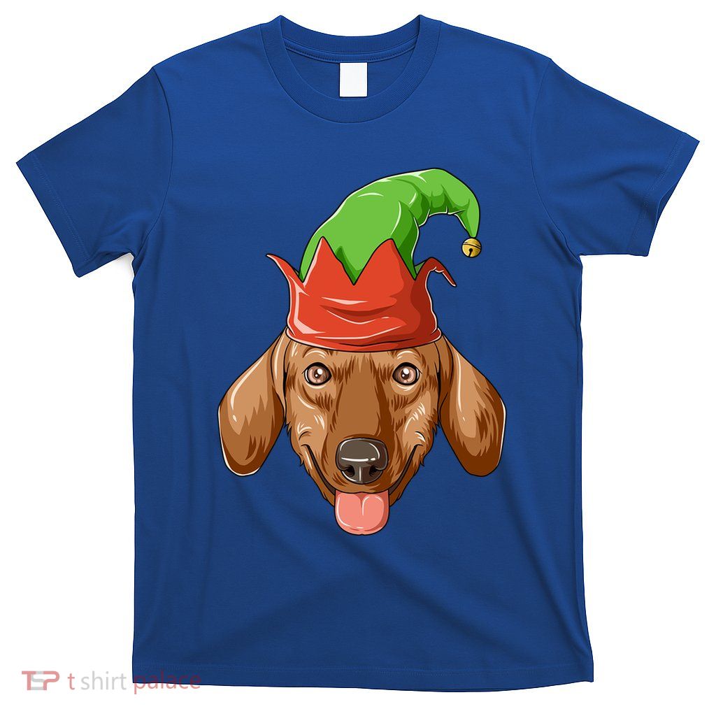 Dachshund Elf Hat Christmas Dachshund Gift T-Shirt