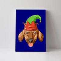 Dachshund Elf Hat Christmas Dachshund Gift Canvas