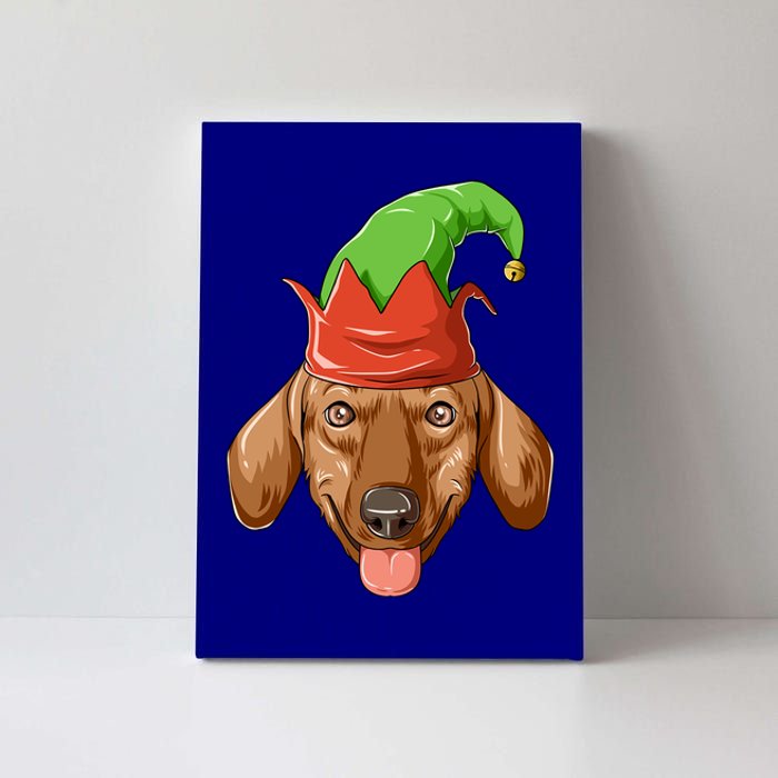 Dachshund Elf Hat Christmas Dachshund Gift Canvas