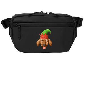 Dachshund Elf Hat Christmas Dachshund Gift Crossbody Pack