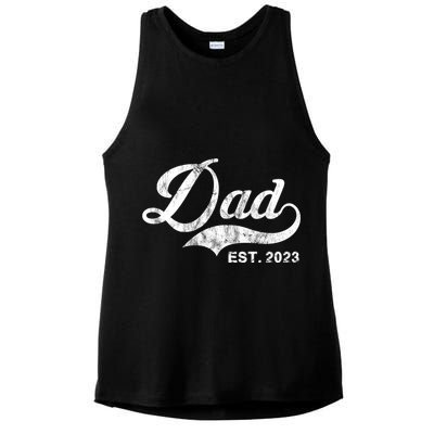 Dad Established In 2011 Worlds Best Fathers Day Cool Gift Ladies PosiCharge Tri-Blend Wicking Tank