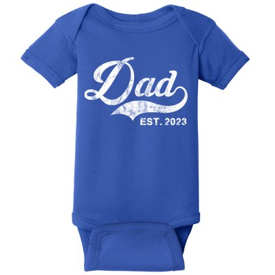 Dad Established In 2011 Worlds Best Fathers Day Cool Gift Baby Bodysuit