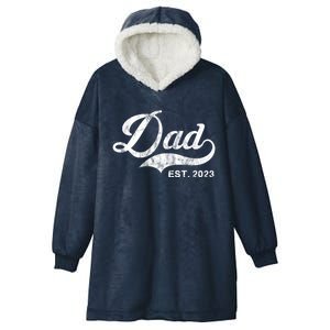 Dad Established In 2011 Worlds Best Fathers Day Cool Gift Hooded Wearable Blanket