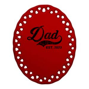 Dad Established In 2011 Worlds Best Fathers Day Cool Gift Ceramic Oval Ornament