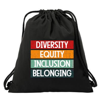 Diversity Equity Inclusion Belonging Drawstring Bag