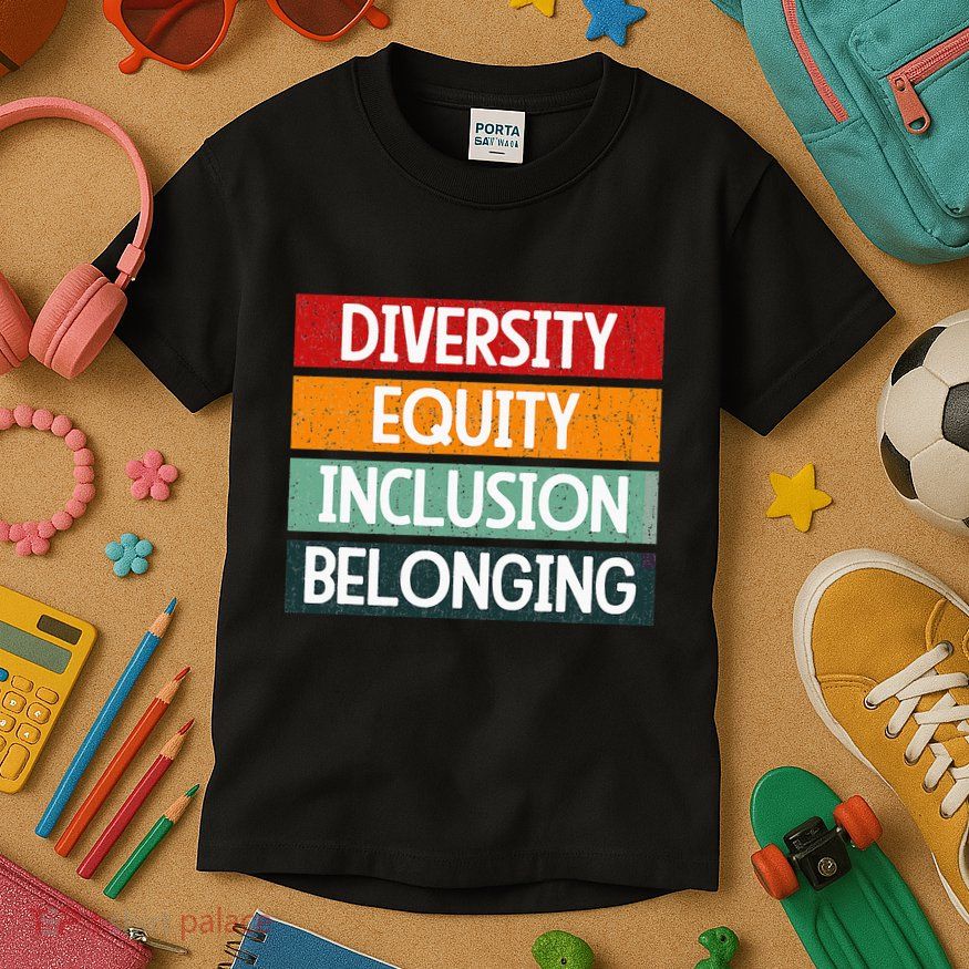 Diversity Equity Inclusion Belonging Kids T-Shirt