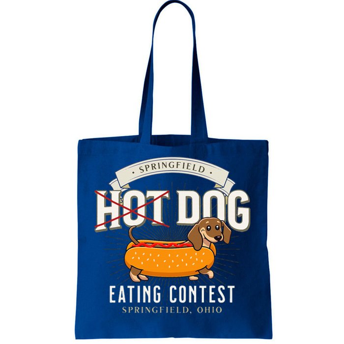 Dog Eating In Springfield Ohio Springfield Dog Cat Eating Tote Bag