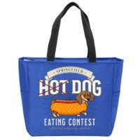 Dog Eating In Springfield Ohio Springfield Dog Cat Eating Zip Tote Bag