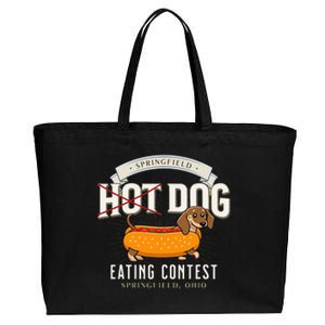 Dog Eating In Springfield Ohio Springfield Dog Cat Eating Cotton Canvas Jumbo Tote