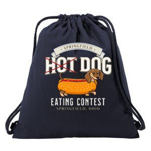 Dog Eating In Springfield Ohio Springfield Dog Cat Eating Drawstring Bag