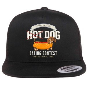 Dog Eating In Springfield Ohio Springfield Dog Cat Eating Flat Bill Trucker Hat