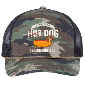 Dog Eating In Springfield Ohio Springfield Dog Cat Eating Retro Rope Trucker Hat Cap