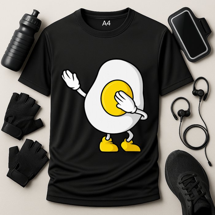 Dabbing Egg I’M So Eggcited Breakfast Gift Cooling Performance Crew T-Shirt