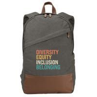 Diversity Equity Inclusion Belonging Cotton Canvas Backpack