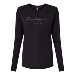 Do Everything In Love Bible Verse Quote Womens Cotton Relaxed Long Sleeve T-Shirt