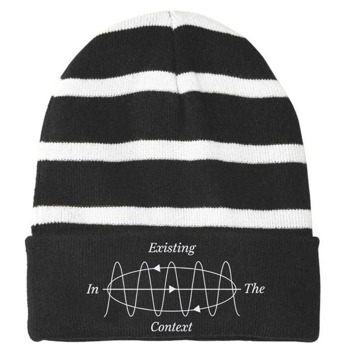 Dga Existing In The Context Striped Beanie with Solid Band