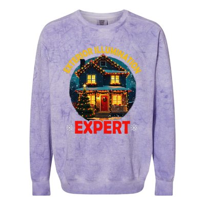 Decoration Exterior Illumination Expert Christmas Lights Colorblast Crewneck Sweatshirt