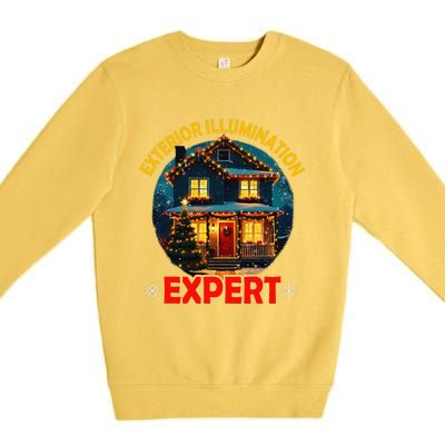 Decoration Exterior Illumination Expert Christmas Lights Premium Crewneck Sweatshirt