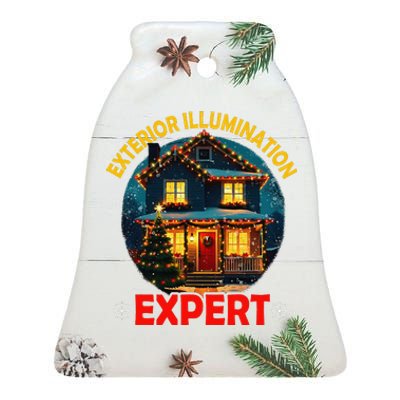 Decoration Exterior Illumination Expert Christmas Lights Ceramic Bell Ornament