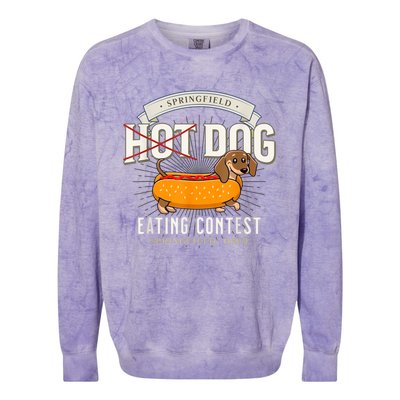 Dog Eating In Springfield Ohio Springfield Dog Cat Eating Springfield Dog Eating Colorblast Crewneck Sweatshirt