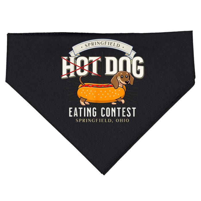 Dog Eating In Springfield Ohio Springfield Dog Cat Eating Springfield Dog Eating USA-Made Doggie Bandana