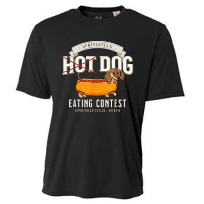 Dog Eating In Springfield Ohio Springfield Dog Cat Eating Springfield Dog Eating Cooling Performance Crew T-Shirt