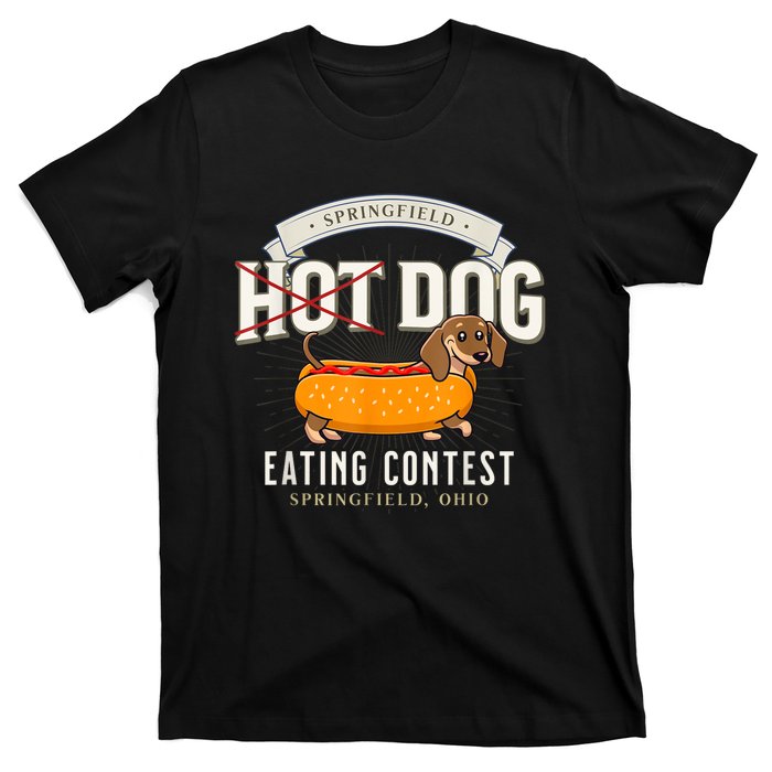 Dog Eating In Springfield Ohio Springfield Dog Cat Eating Springfield Dog Eating T-Shirt