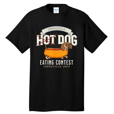 Dog Eating In Springfield Ohio Springfield Dog Cat Eating Springfield Dog Eating Tall T-Shirt