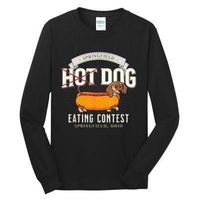 Dog Eating In Springfield Ohio Springfield Dog Cat Eating Springfield Dog Eating Tall Long Sleeve T-Shirt