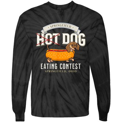 Dog Eating In Springfield Ohio Springfield Dog Cat Eating Springfield Dog Eating Tie-Dye Long Sleeve Shirt