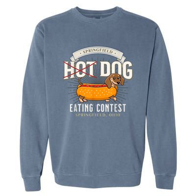 Dog Eating In Springfield Ohio Springfield Dog Cat Eating Springfield Dog Eating Garment-Dyed Sweatshirt