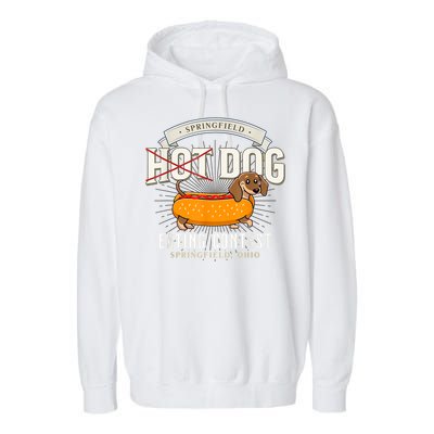 Dog Eating In Springfield Ohio Springfield Dog Cat Eating Springfield Dog Eating Garment-Dyed Fleece Hoodie