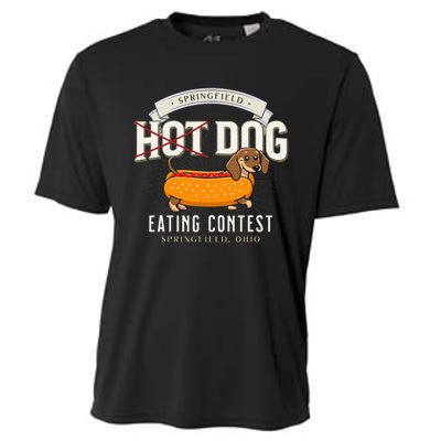 Dog Eating In Springfield Ohio Springfield Dog Cat Eating Cooling Performance Crew T-Shirt