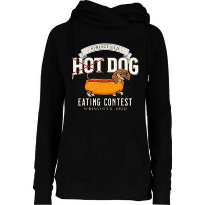 Dog Eating In Springfield Ohio Springfield Dog Cat Eating Womens Funnel Neck Pullover Hood