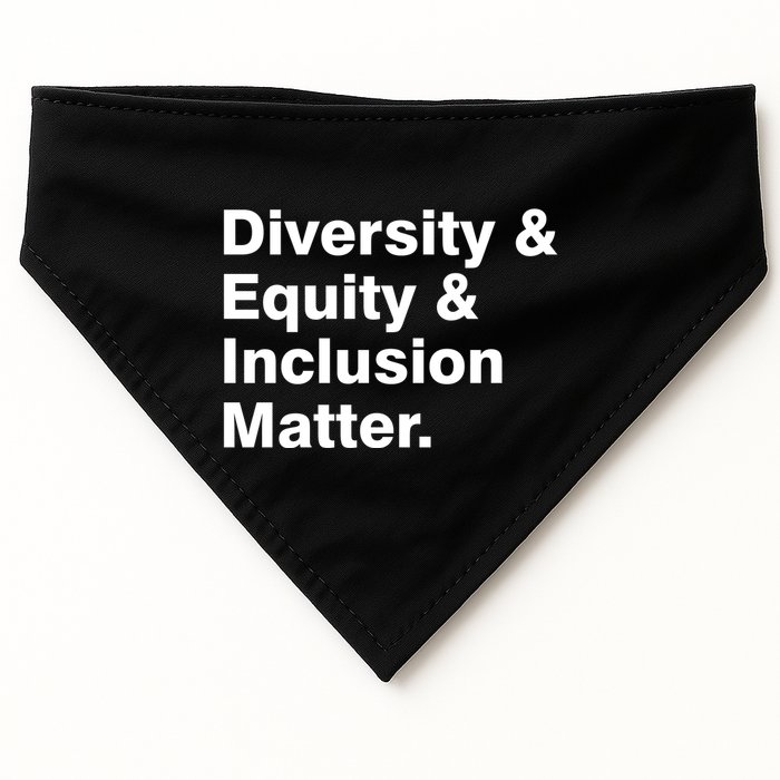Diversity Equity Inclusion Matter USA-Made Doggie Bandana