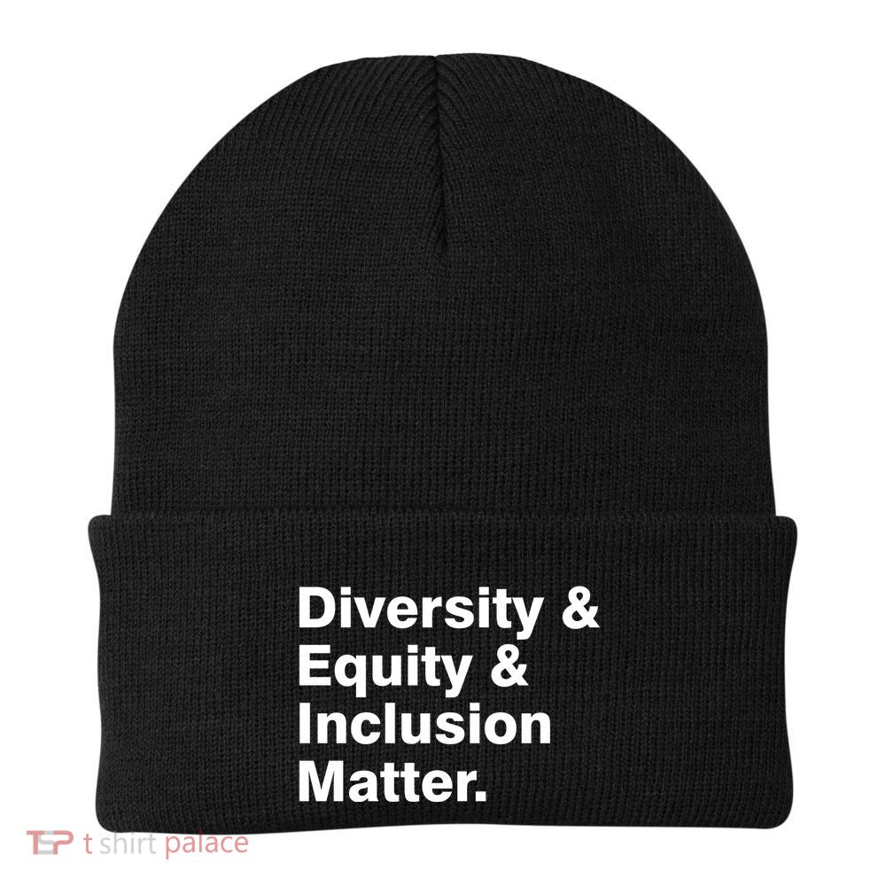 Diversity Equity Inclusion Matter Knit Cap Winter Beanie