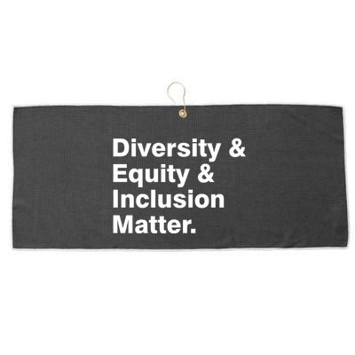 Diversity Equity Inclusion Matter Large Microfiber Waffle Golf Towel