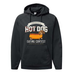 Dog Eating In Springfield Ohio Springfield Dog Cat Eating Gift Performance Fleece Hoodie