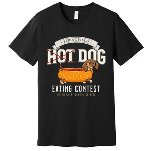 Dog Eating In Springfield Ohio Springfield Dog Cat Eating Gift Premium T-Shirt