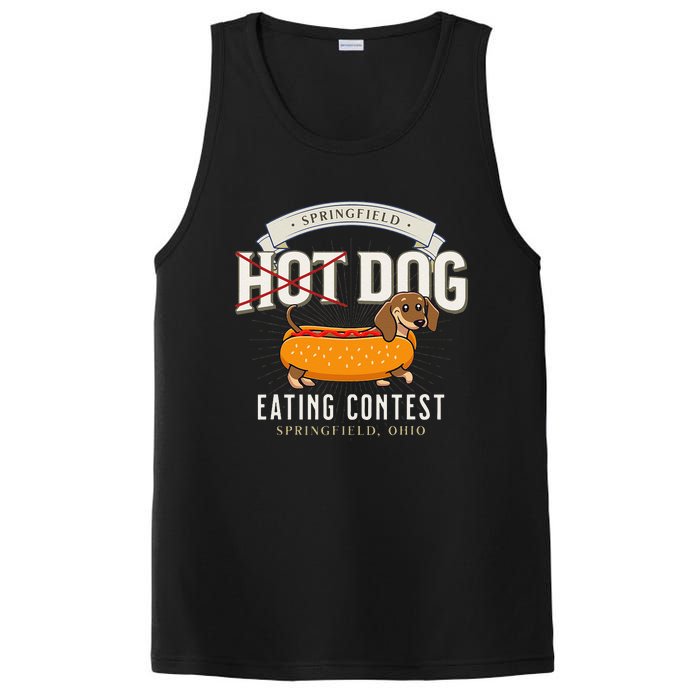 Dog Eating In Springfield Ohio Springfield Dog Cat Eating Gift PosiCharge Competitor Tank