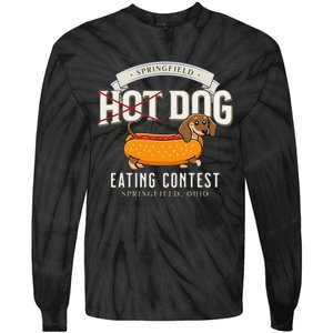 Dog Eating In Springfield Ohio Springfield Dog Cat Eating Gift Tie-Dye Long Sleeve Shirt