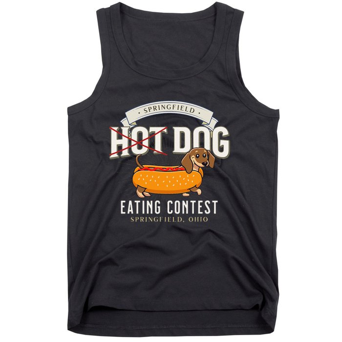 Dog Eating In Springfield Ohio Springfield Dog Cat Eating Gift Tank Top