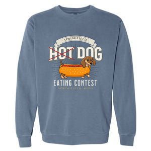 Dog Eating In Springfield Ohio Springfield Dog Cat Eating Gift Garment-Dyed Sweatshirt