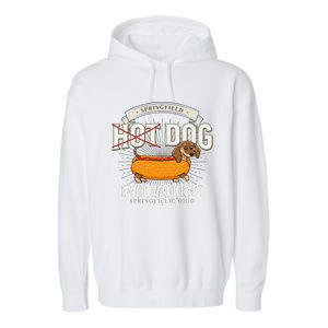 Dog Eating In Springfield Ohio Springfield Dog Cat Eating Gift Garment-Dyed Fleece Hoodie